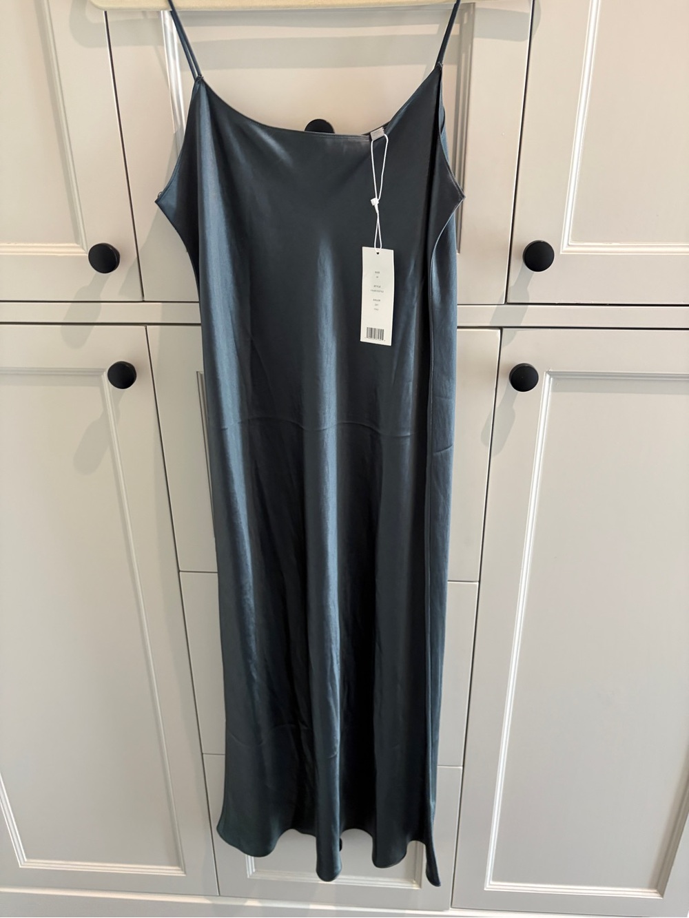 NWT Vince Satin Midi Slip Dress -  Sz M color Frog/Green